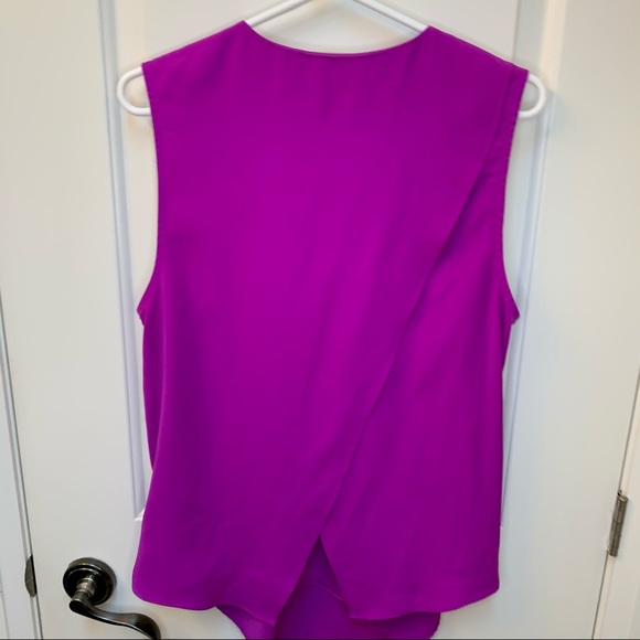 Purple blouse tank Rachel Roy business causal top - Picture 4 of 6